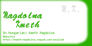 magdolna kmeth business card